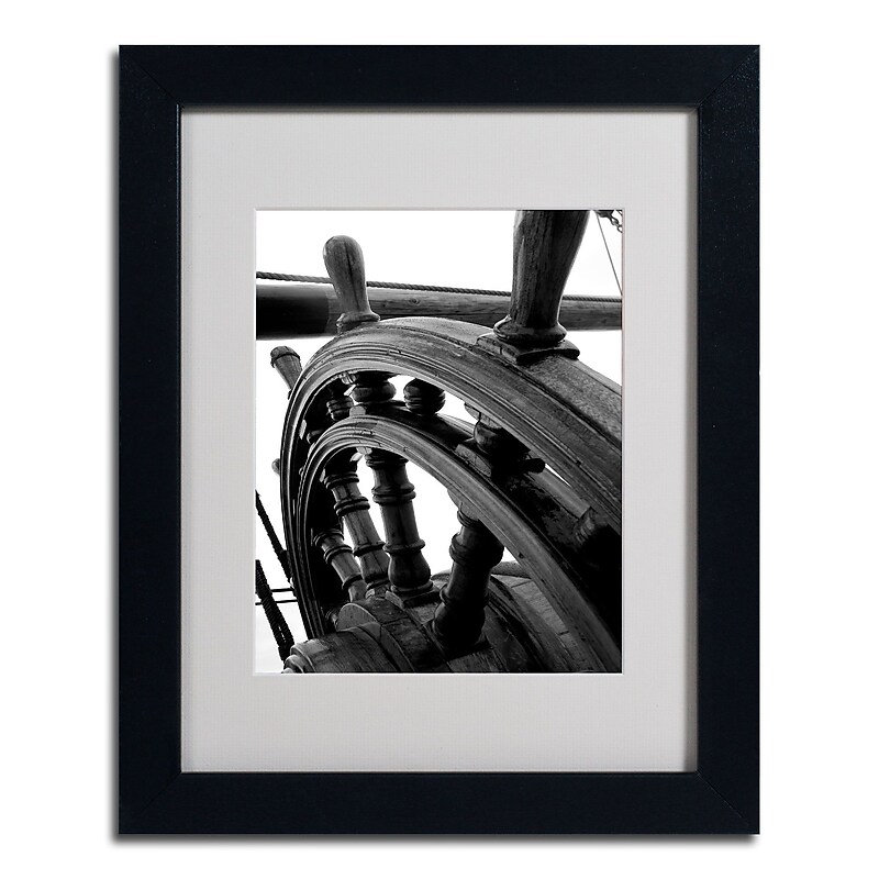 Trademark Monica Fleet "Masterful Guidance" Art, White Matte W/Black Frame, 11" x 14" image 1