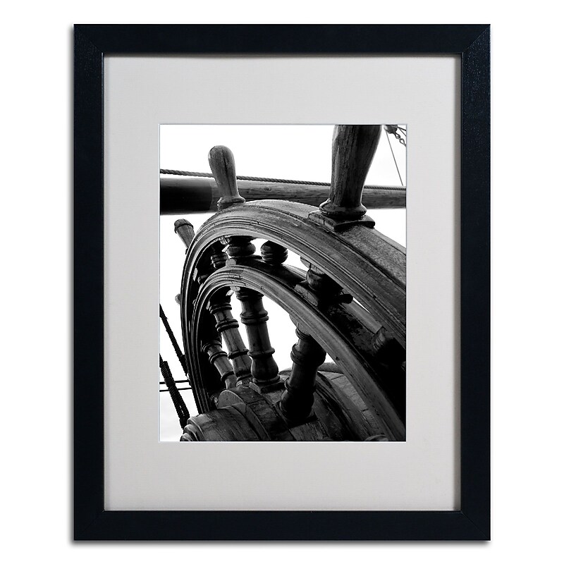 Trademark Monica Fleet "Masterful Guidance" Art, White Matte W/Black Frame, 16" x 20" image 1