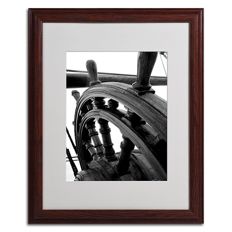 Trademark Monica Fleet "Masterful Guidance" Art, White Matte W/Wood Frame, 16" x 20" image 1