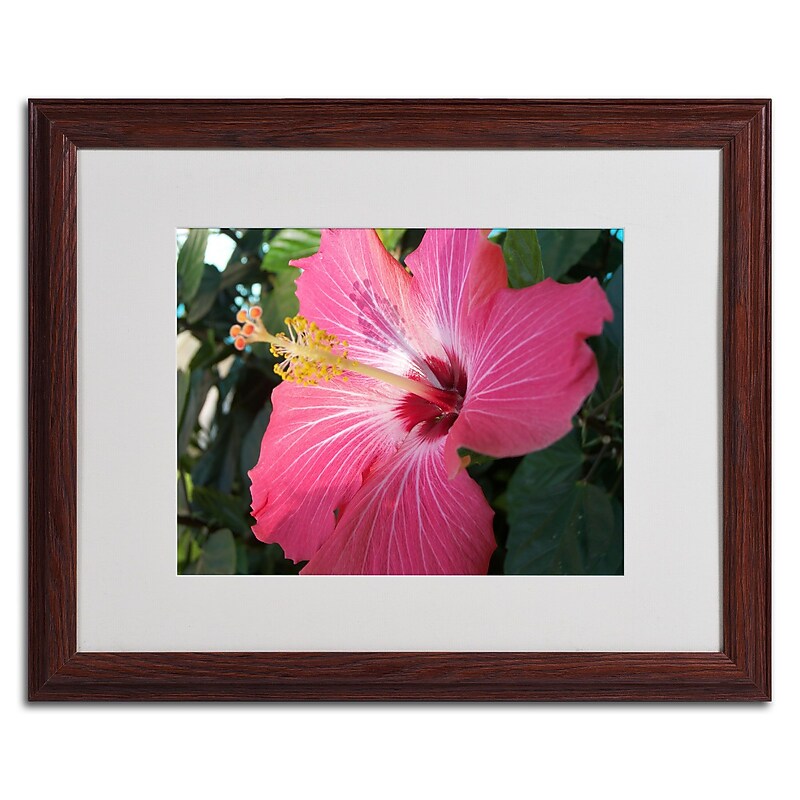 Trademark Monica Fleet "Empowering Bliss" Art, White Matte W/Wood Frame, 16" x 20" image 1