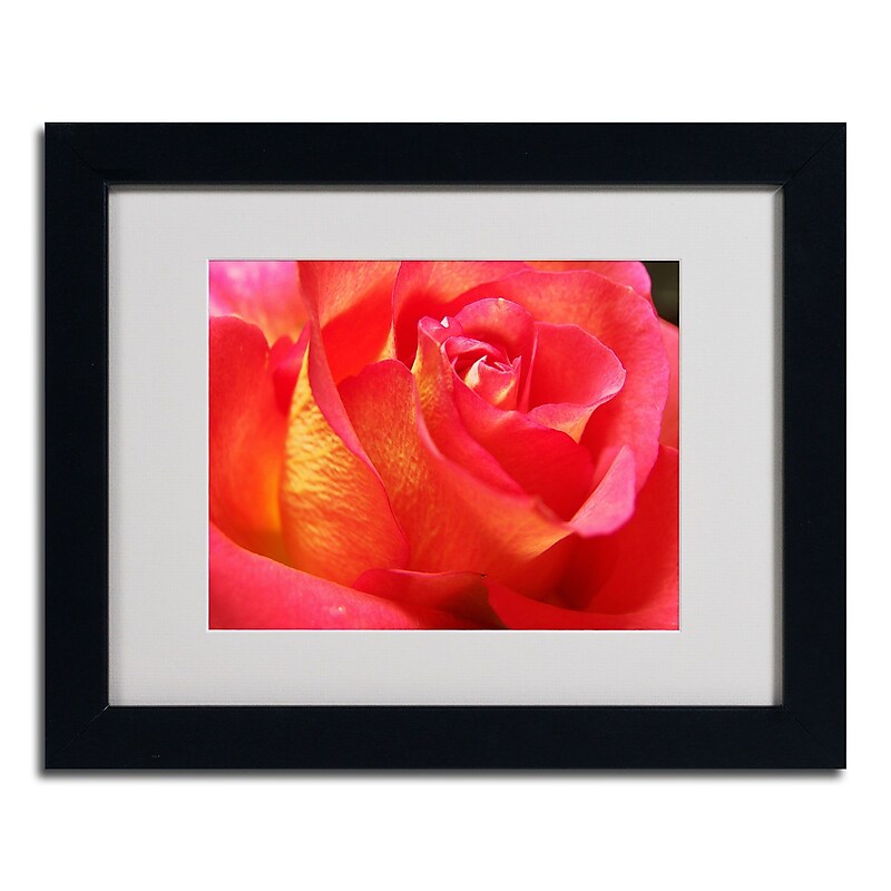 Trademark Monica Fleet "Empowering Heart" Art, White Matte W/Black Frame, 11" x 14" image 1