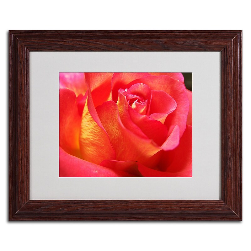 Trademark Monica Fleet "Empowering Heart" Art, White Matte W/Wood Frame, 11" x 14" image 1