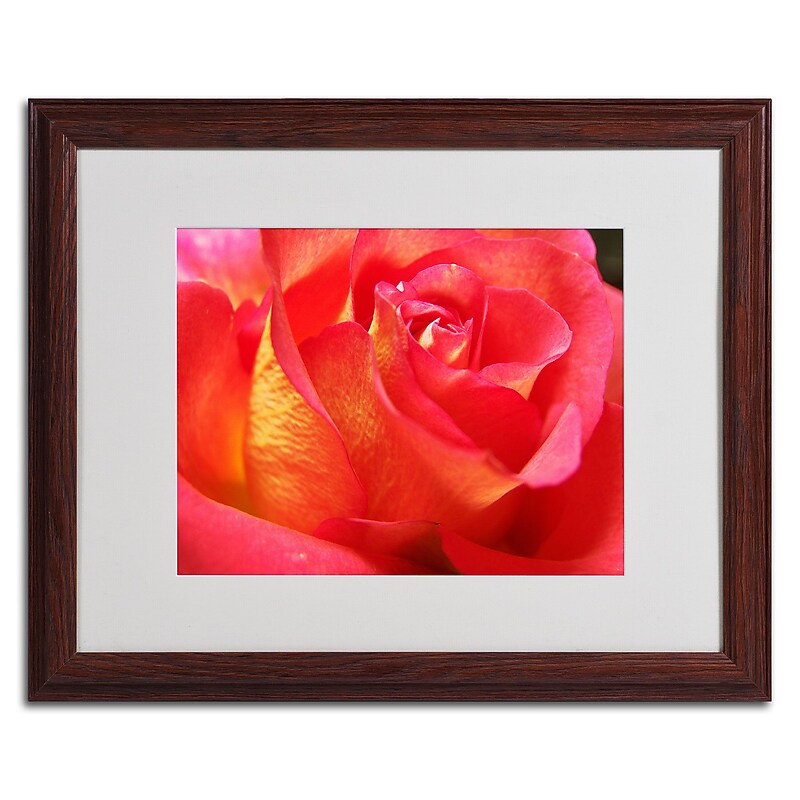 Trademark Monica Fleet "Empowering Heart" Art, White Matte W/Wood Frame, 16" x 20" image 1