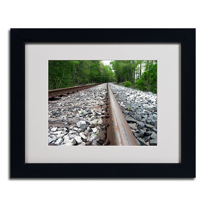 Trademark Monica Fleet "Guided Journey" Art, White Matte W/Black Frame, 11" x 14" image 1