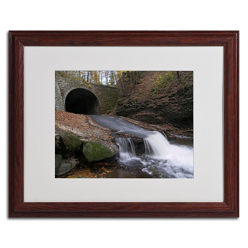 Trademark Monica Fleet "Monotonous Beauty" Art, White Matte W/Wood Frame, 16" x 20" image 1