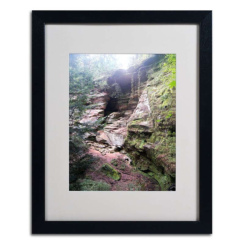 Trademark Monica Fleet "Powerful Walls" Art, White Matte W/Black Frame, 16" x 20" image 1