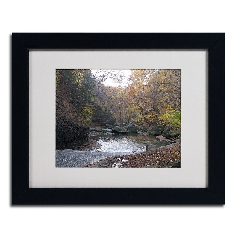 Trademark Monica Fleet "Prosaic" Art, White Matte W/Black Frame, 11" x 14" image 1