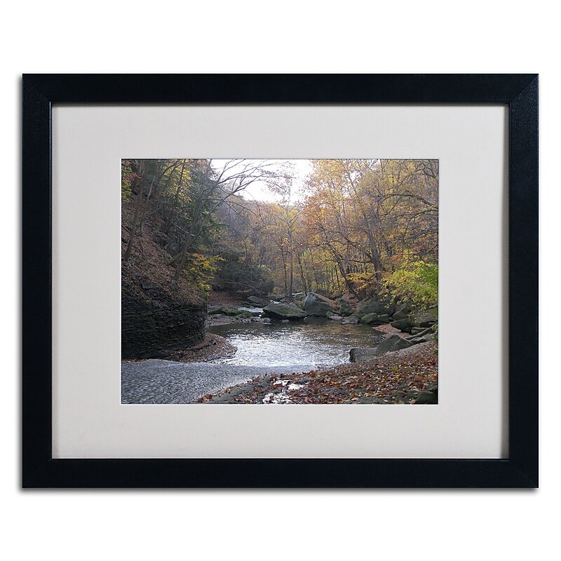 Trademark Monica Fleet "Prosaic" Art, White Matte W/Black Frame, 16" x 20" image 1