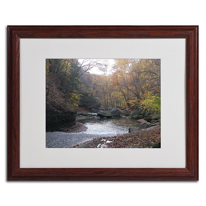 Trademark Monica Fleet "Prosaic" Art, White Matte W/Wood Frame, 16" x 20" image 1