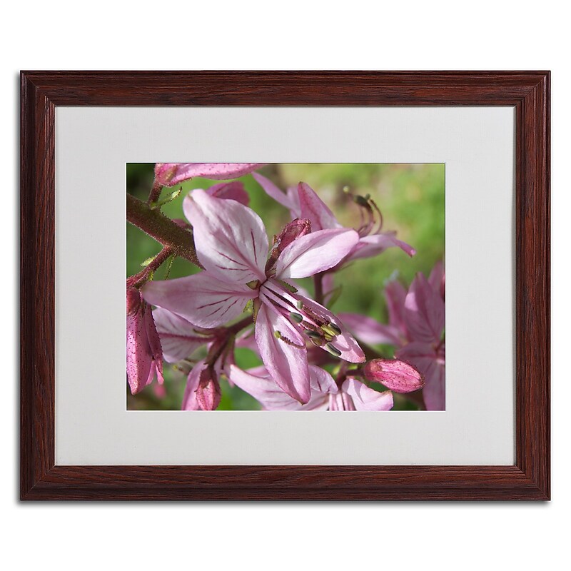 Trademark Monica Fleet "Refined Grace" Art, White Matte W/Wood Frame, 16" x 20" image 1