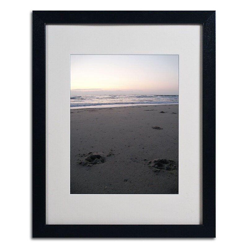 Trademark Monica Fleet "Unforgotten Steps" Art, White Matte W/Black Frame, 16" x 20" image 1