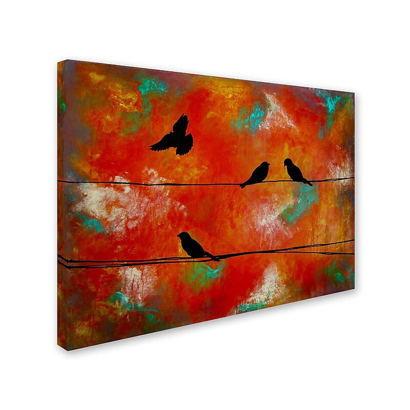 Trademark Nicole Dietz "Birds of Flight" Gallery-Wrapped Canvas Art, 14" x 19" image 1