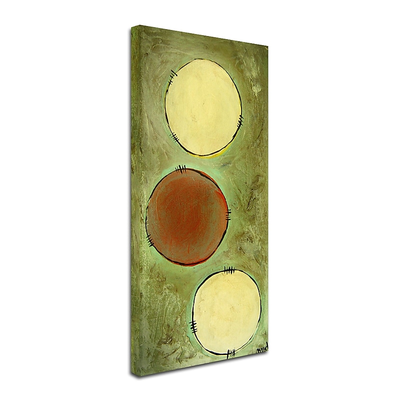Trademark Nicole Dietz "Circle Abstract" Gallery-Wrapped Canvas Art, 12" x 24" image 1