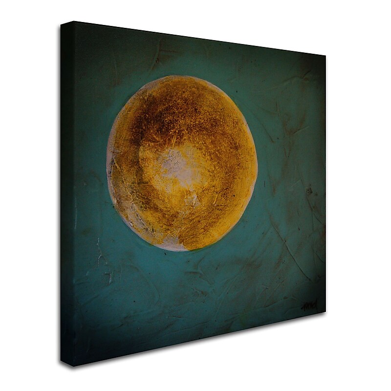 Trademark Nicole Dietz "Moon on Blue" Gallery-Wrapped Canvas Art, 35" x 35" image 1