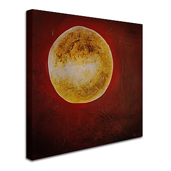 Trademark Nicole Dietz "Moon on Red" Gallery-Wrapped Canvas Art, 35" x 35"