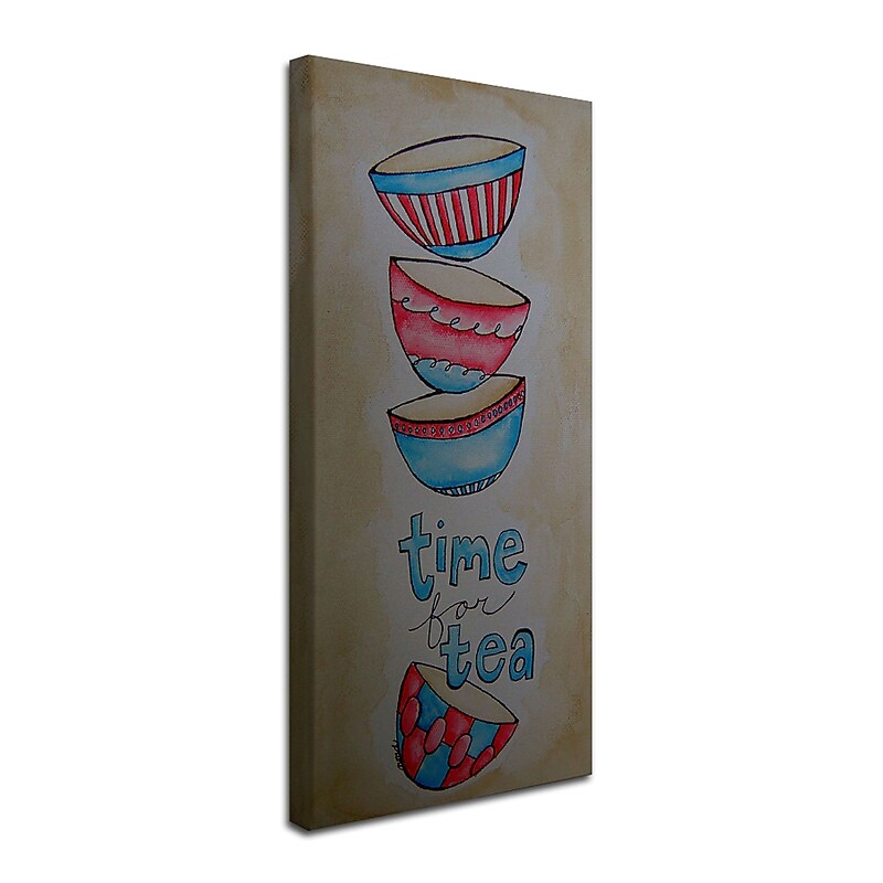 Trademark Nicole Dietz "Tea Time" Gallery-Wrapped Canvas Art, 12" x 24" image 1