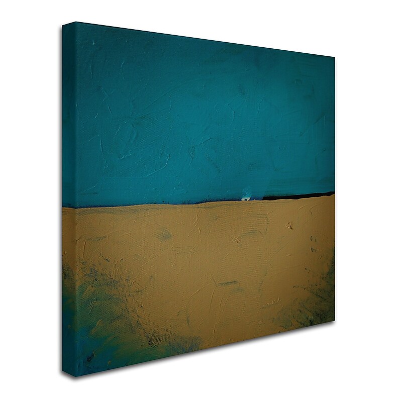 Trademark Nicole Dietz "Teal Horizon" Gallery-Wrapped Canvas Art, 14" x 14" image 1