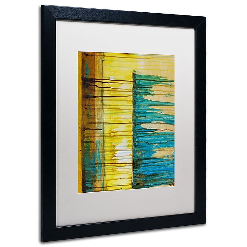 Trademark Nicole Dietz "The Waterfall" Art, White Matte W/Black Frame, 16" x 20" image 1