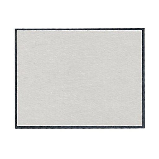 JAM Paper® Blank Flat Note Cards, A2 Size, 4 1/4 x 5.5, Grey Linen with