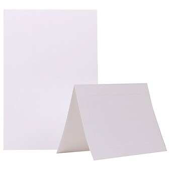 JAM Paper® Blank Foldover Cards, A7 Size, 5 x 6 5/8, White Panel, 100/Pack (309945)