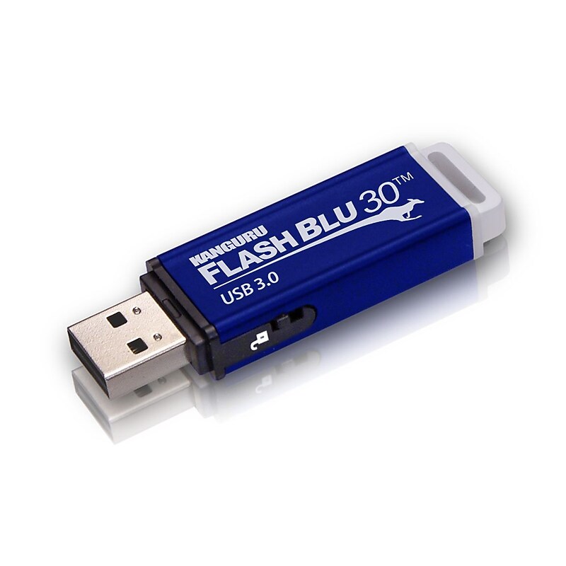 Kanguru FlashBlu30 16GB USB 3.0 Type A Flash Drive, Blue (ALK-FB30-16G) image 1