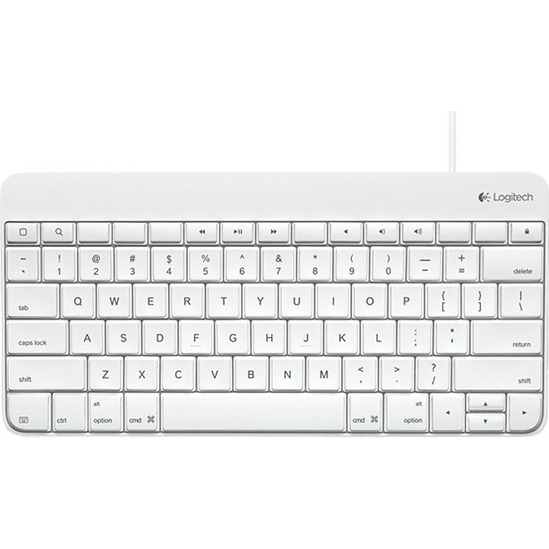 Logitech Lightning Connector Wired Keyboard For iPad, White (920-006341) image 1