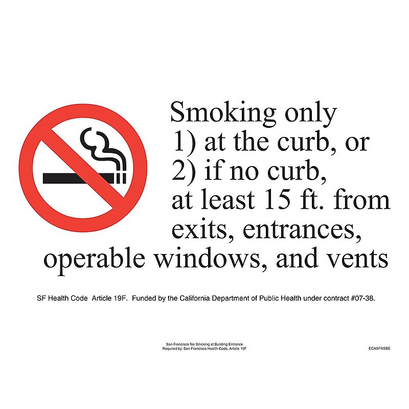 ComplyRight San Francisco No Smoking at Building Entry Poster (ECASFNSBE) image 1