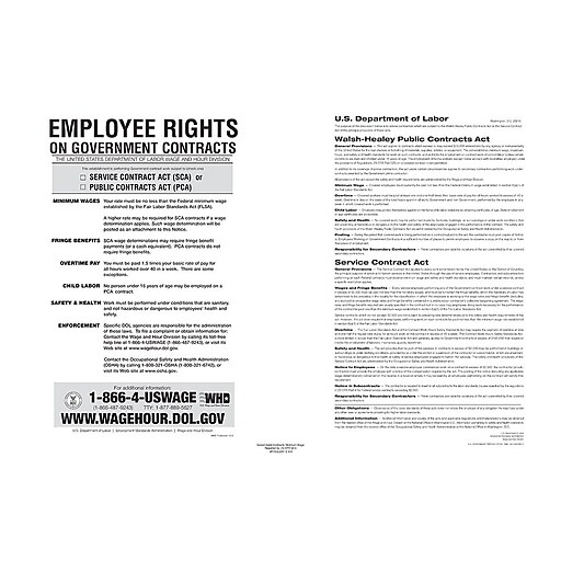 ComplyRight™ The WalshHealey Public Contracts Act Poster (E2201) at