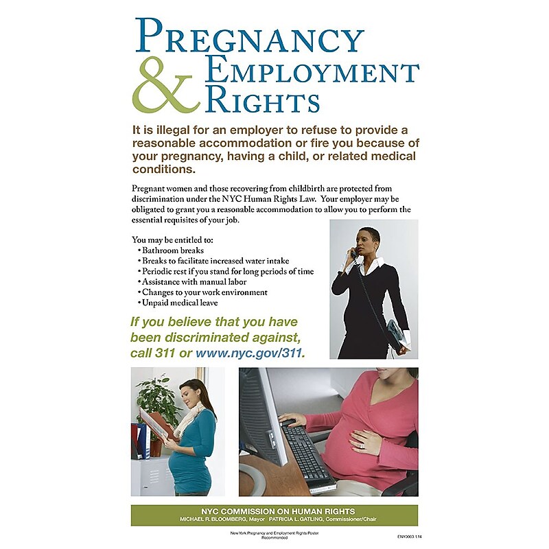 ComplyRight New York City Pregnancy & Employment Rights Poster (ENY0003) image 1