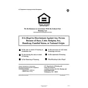 ComplyRight™ Federal Fair HUD Equal Housing Opportunity Poster (E8112)