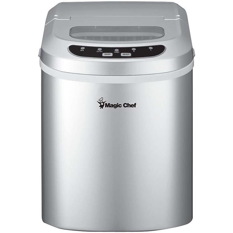 Magic Chef 27 lb. Countertop Ice Maker, Silver (MCPMCIM22SV) image 1