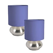 All the Rages Simple Designs LT2016-BLU-2PK Touch Lamp Shade 2 Pack, Blue