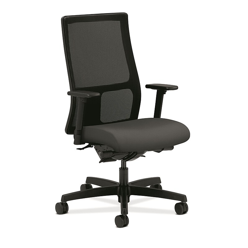 HON® Ignition® Mid-Back Office/Computer Chair, Adj Arms, Synchro-Tilt, Centurion Iron Ore Fabric (HONIW108CU19) image 1