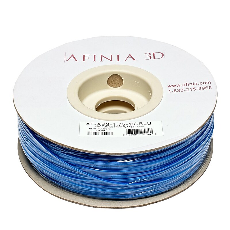 Afinia Value-Line H-Series 1.75mm ABS Plastic 3D Printer Filament, Blue image 1