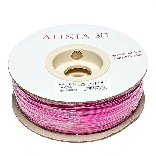 Afinia ValueLine HSeries 1.75mm ABS Plastic 3D Printer Filament, Pink