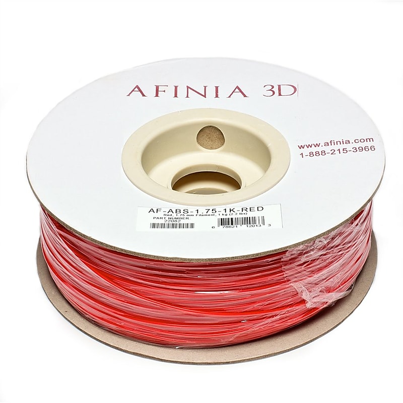 Afinia Value-Line H-Series 1.75mm ABS Plastic 3D Printer Filament, Red image 1