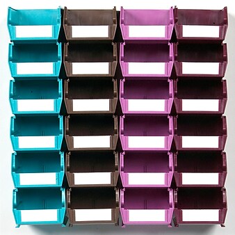 LocBin 3-210MCWS Wall Storage Small Bins, Multicolor
