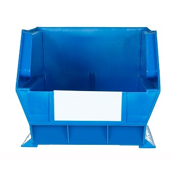 Triton Products 14-3/4" L x 8-1/4" W x 7" H LocBin Storage Bin, Blue, 6/CT (3-240B)