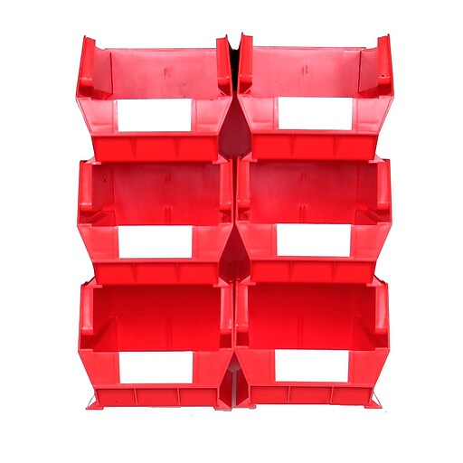 LocBin 3240RWS Wall Storage Large Bins, Red at Staples