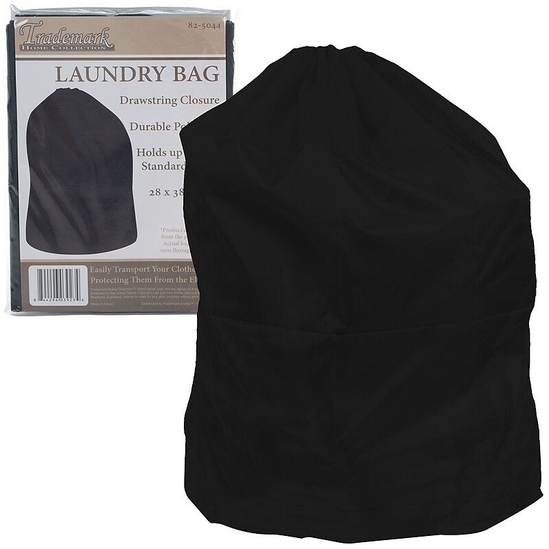 Trademark Global Laundry Bag, Nylon, Black (82-5044BLK) image 1