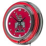 Trademark 14" Double Ring Neon Clock, The Ohio State University Brutus