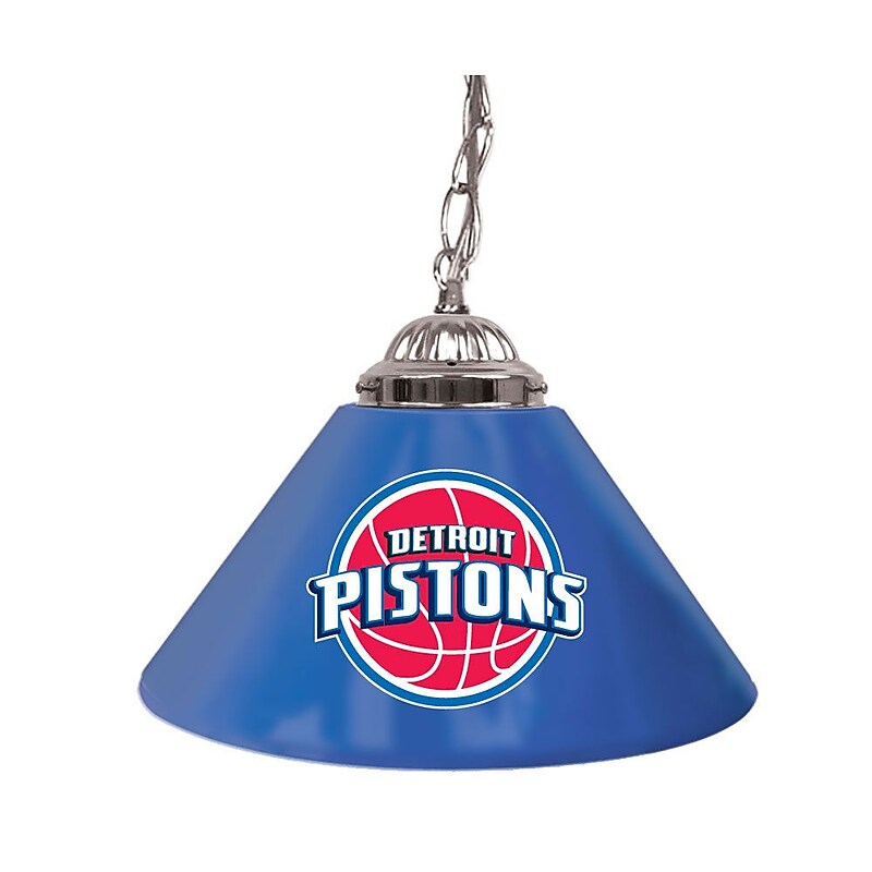 Trademark NBA 14" Single Shade Gameroom Lamp, Detroit Pistons image 1