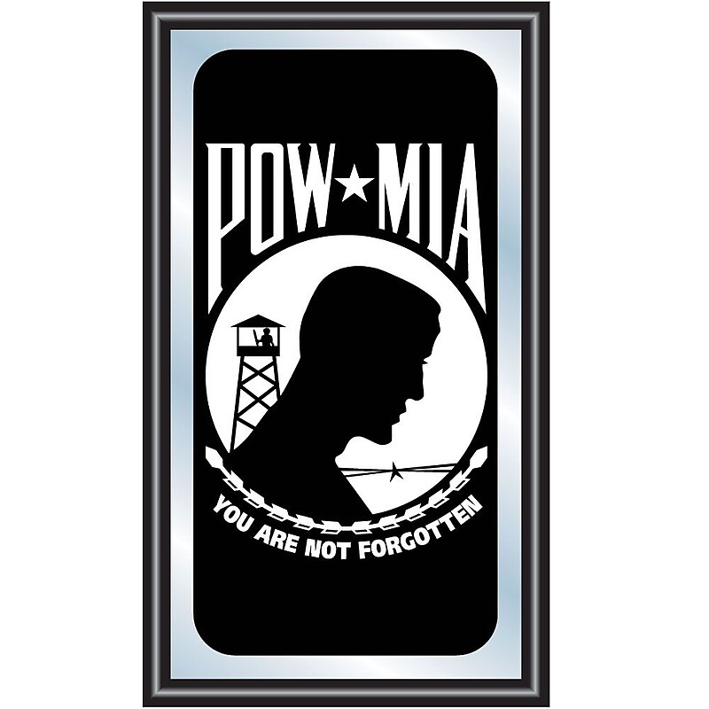 Trademark 26" x 15" x 3/4" Wooden Framed Mirror, POW image 1