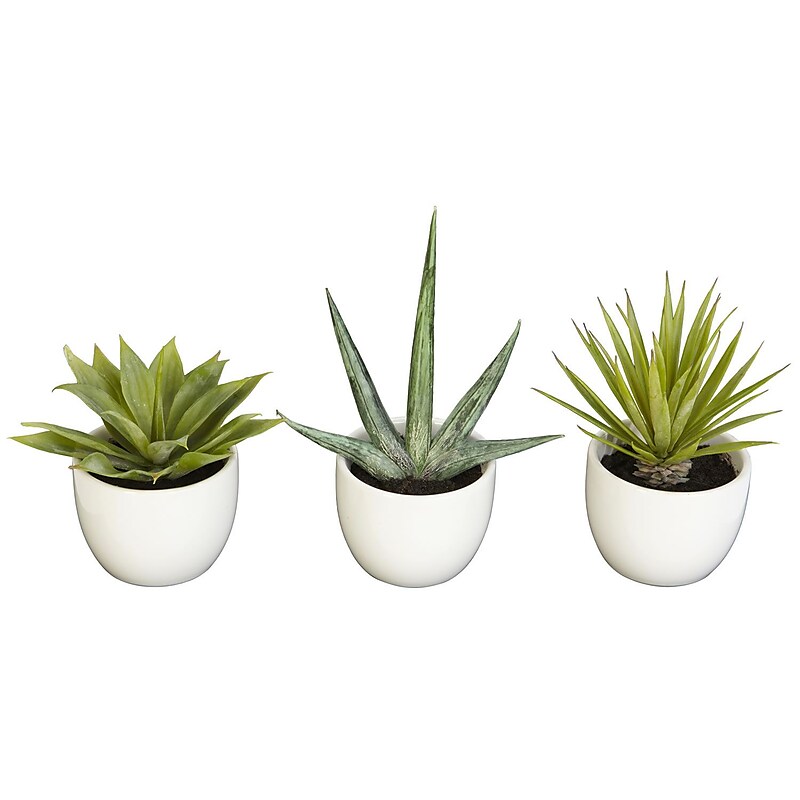 Nearly Natural 4769 Southwest Collection Set of 3 Plant in Pot image 1