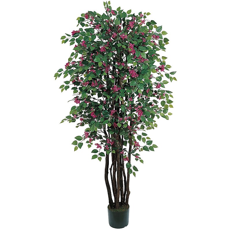 Nearly Natural 5021 6' Bougainvillea Silk Tree in Pot image 1