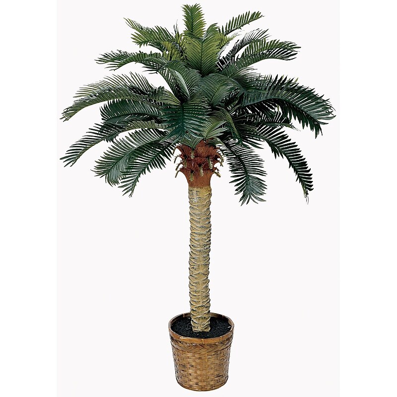 Nearly Natural 5043 4' Sago Silk Palm Tree in Decorative Vase image 1