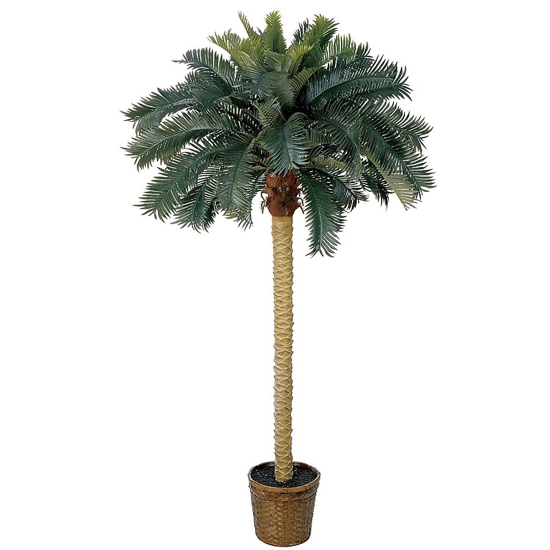 Nearly Natural 5107 6' Sago Palm Silk Tree in Decorative Vase image 1