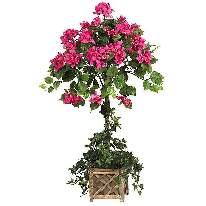 Nearly Natural 5227 Bougainvillea Desk Top Plant in Decorative Vase image 1