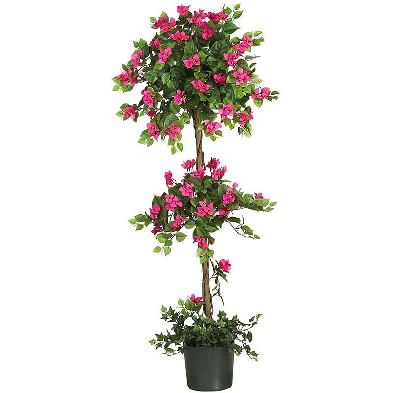 Nearly Natural 5228 5' Mini Bougainvillea Topiary Plant in Pot image 1