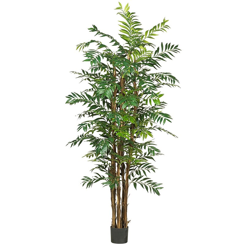 Nearly Natural 5250 7' Bamboo Palm Silk Tree in Pot image 1